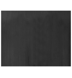 Tapis rectangulaire gris 80x100 cm bambou