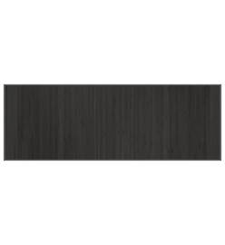 Tapis rectangulaire gris 70x200 cm bambou