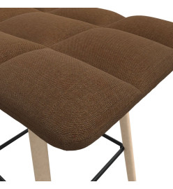 Tabourets de bar lot de 2 marron tissu