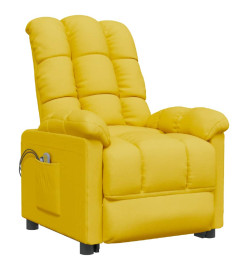 Fauteuil électrique de massage Jaune Tissu