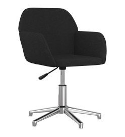 Chaise pivotante de bureau Noir Tissu