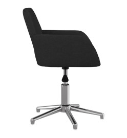 Chaise pivotante de bureau Noir Tissu