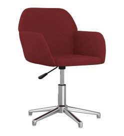 Chaise pivotante de bureau Rouge bordeaux Tissu