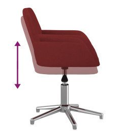 Chaise pivotante de bureau Rouge bordeaux Tissu