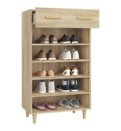 Armoire à chaussures Chêne sonoma 60x35x105cm Bois d'ingénierie