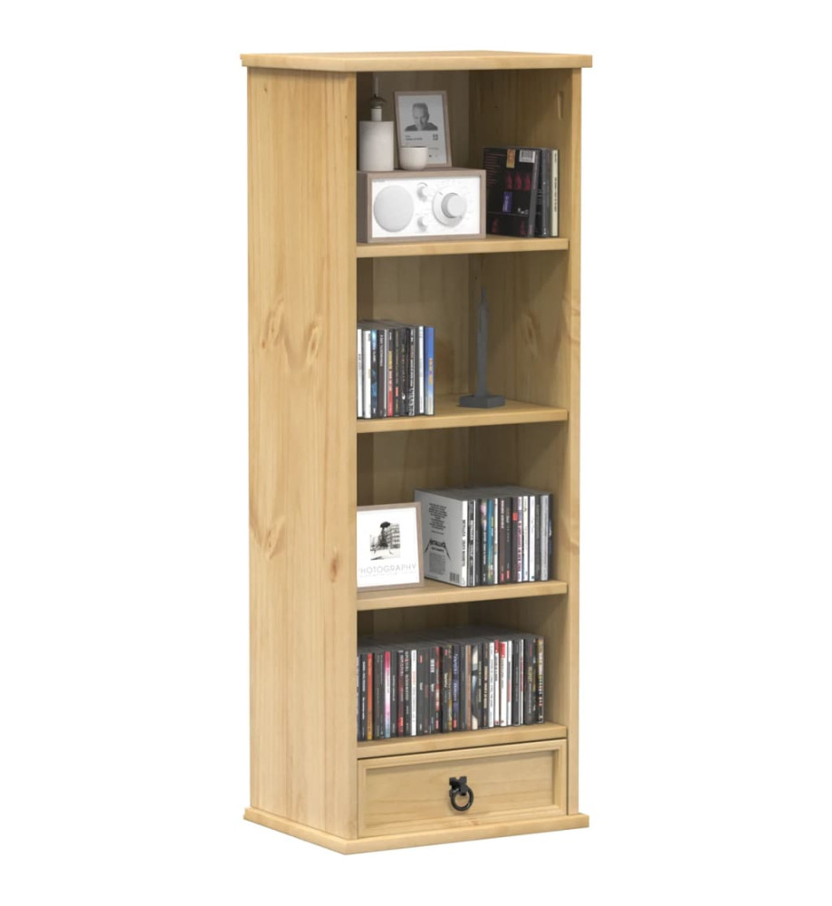 Armoire à CD Corona 40x30x110 cm bois de pin massif