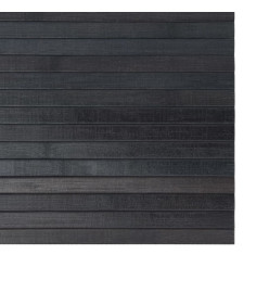 Tapis rectangulaire gris 100x300 cm bambou