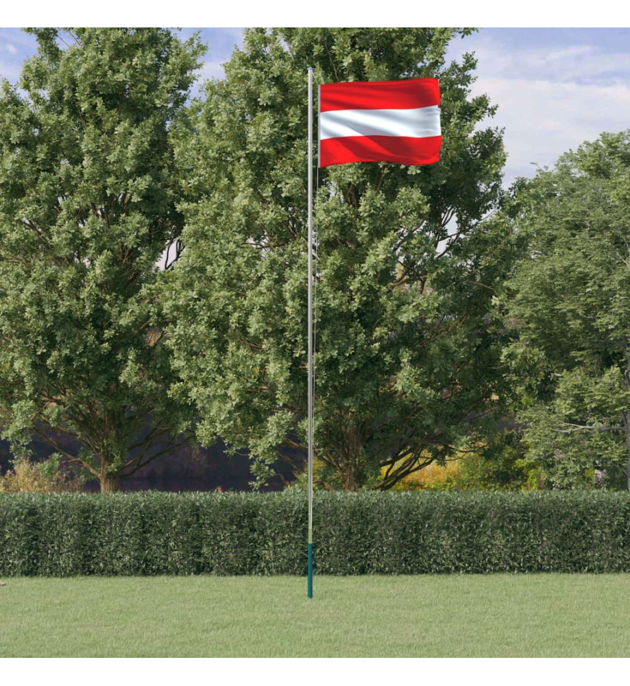 Drapeau de l'Autriche et mât 6,23 m Aluminium