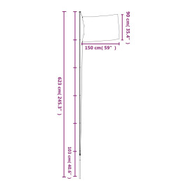 Drapeau de l'Autriche et mât 6,23 m Aluminium