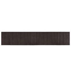 Tapis rectangulaire marron foncé 60x300 cm bambou