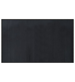 Tapis rectangulaire noir 60x100 cm bambou