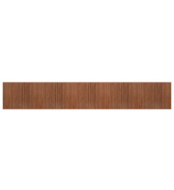 Tapis rectangulaire marron 80x500 cm bambou