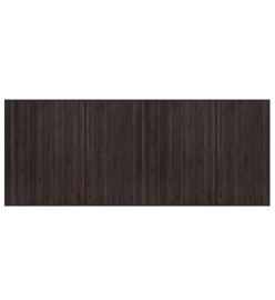 Tapis rectangulaire marron foncé 80x200 cm bambou