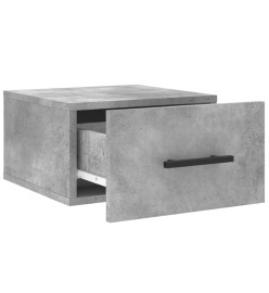 Table de chevet murale gris béton 35x35x20 cm