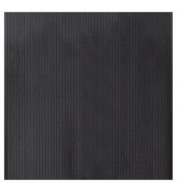 Tapis rectangulaire gris 100x100 cm bambou