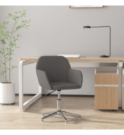 Chaise pivotante de bureau Gris clair Tissu