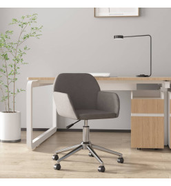 Chaise pivotante de bureau Gris foncé Tissu