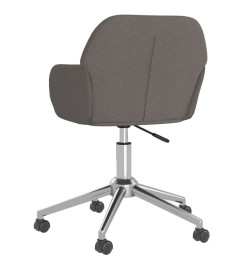 Chaise pivotante de bureau Gris foncé Tissu