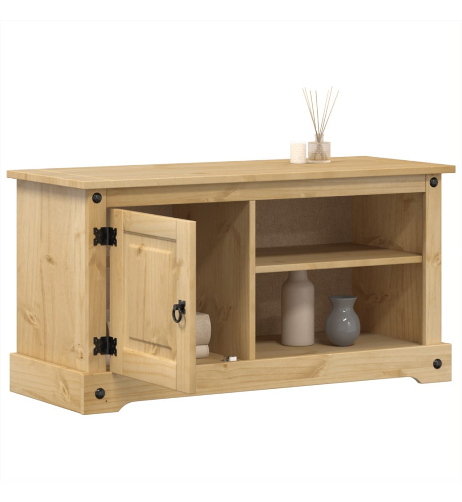 Meuble TV Corona 100x37x52 cm bois de pin massif