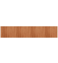 Tapis rectangulaire marron 80x400 cm bambou