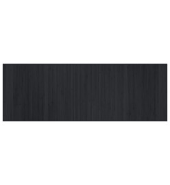 Tapis rectangulaire noir 70x200 cm bambou