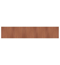 Tapis rectangulaire marron 100x500 cm bambou