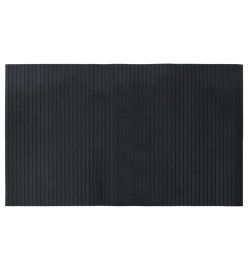 Tapis rectangulaire noir 60x100 cm bambou