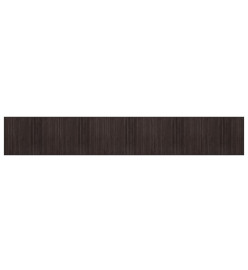 Tapis rectangulaire marron foncé 80x1000 cm bambou