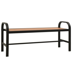 Banc de jardin 124,5 cm acier et WPC marron et noir