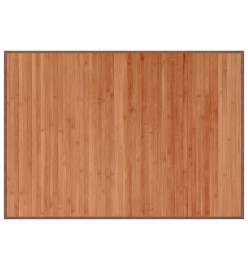 Tapis rectangulaire marron 70x100 cm bambou