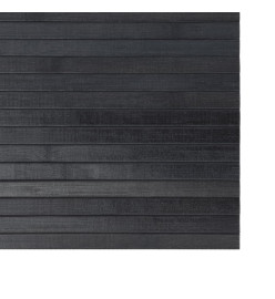 Tapis rectangulaire gris 100x500 cm bambou