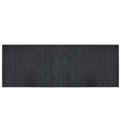 Tapis rectangulaire gris 70x200 cm bambou