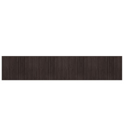 Tapis rectangulaire marron foncé 80x400 cm bambou