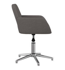 Chaise pivotante de bureau Gris foncé Tissu