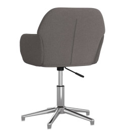 Chaise pivotante de bureau Gris foncé Tissu