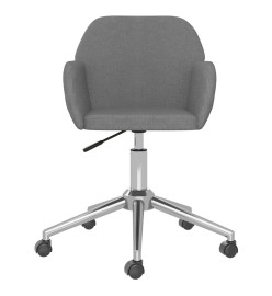 Chaise pivotante de bureau Gris clair Tissu