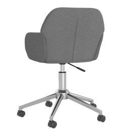 Chaise pivotante de bureau Gris clair Tissu