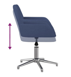 Chaise pivotante de bureau Bleu Tissu