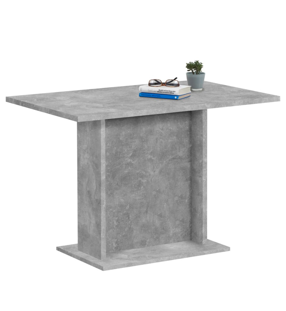 FMD Table à manger 110 cm Gris béton