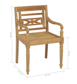 Chaises Batavia 6 pcs Bois de teck solide