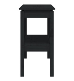 Table console Noir 110x40x75 cm Bois de pin solide