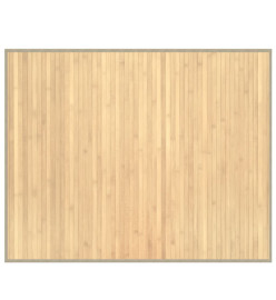 Tapis rectangulaire naturel clair 80x100 cm bambou