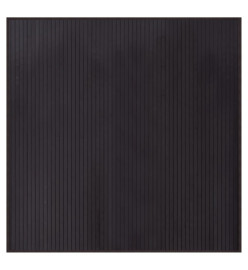 Tapis carré marron foncé 100x100 cm bambou