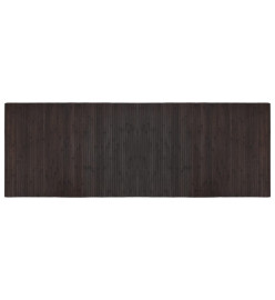 Tapis rectangulaire marron foncé 70x200 cm bambou