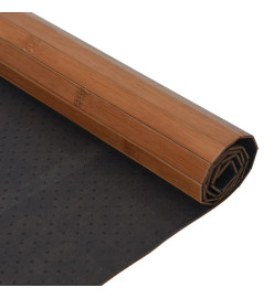 Tapis rectangulaire marron 60x400 cm bambou