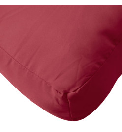 Coussins de palette 5 pcs rouge bordeaux tissu