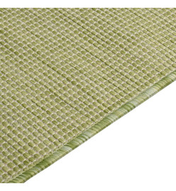 Tapis à tissage plat d'extérieur 80x250 cm Vert