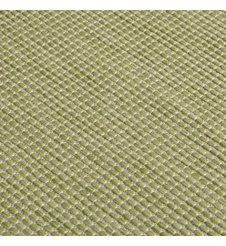 Tapis à tissage plat d'extérieur 80x250 cm Vert