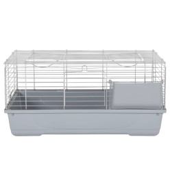 Cage pour petits animaux gris 80x45x39 cm PP et métal