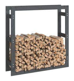 Support pour bois de chauffage Gris 100x25x100 cm Bois de pin